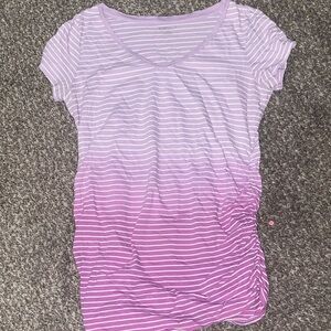 Motherhood Maternity Striped Purple Ombre Women's Top